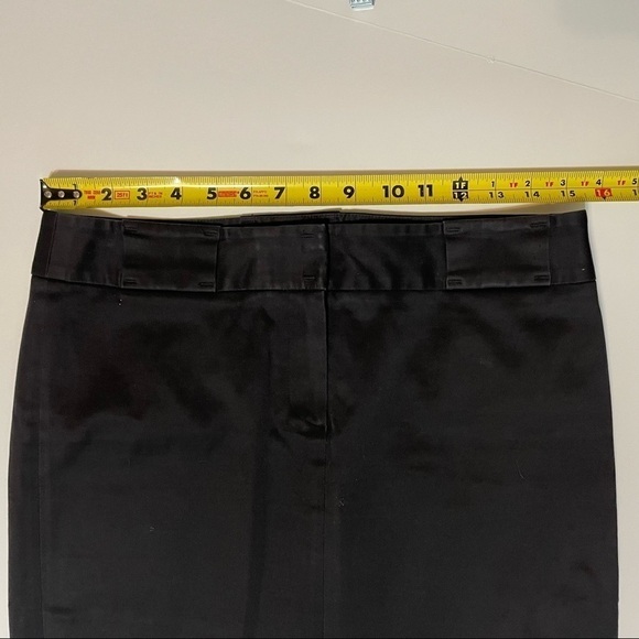 Theory Black pencil Skirt Basic Straight Front Slit Skirt Business Wear Size 8 - Picture 5 of 7